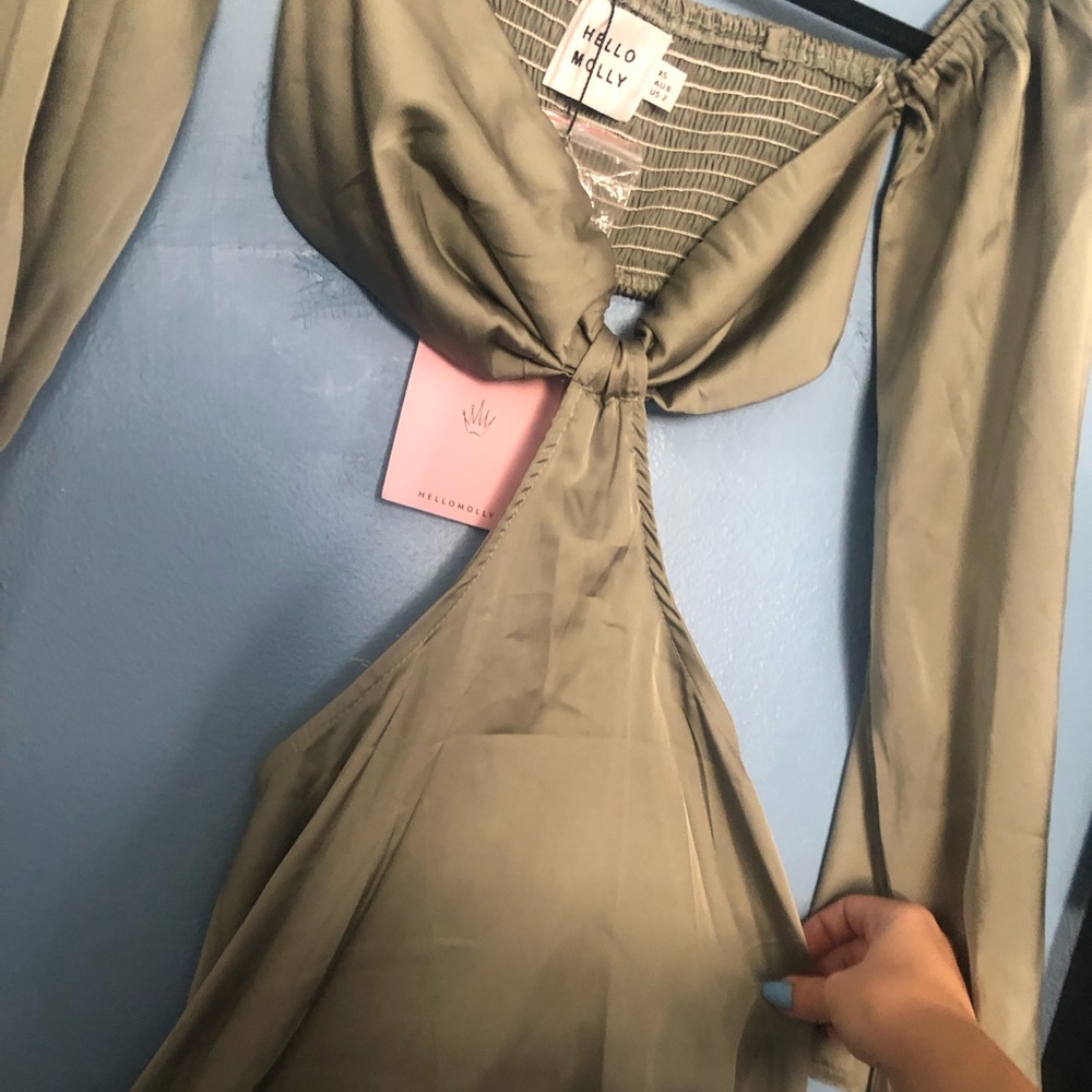 Long sleeve cutout dress